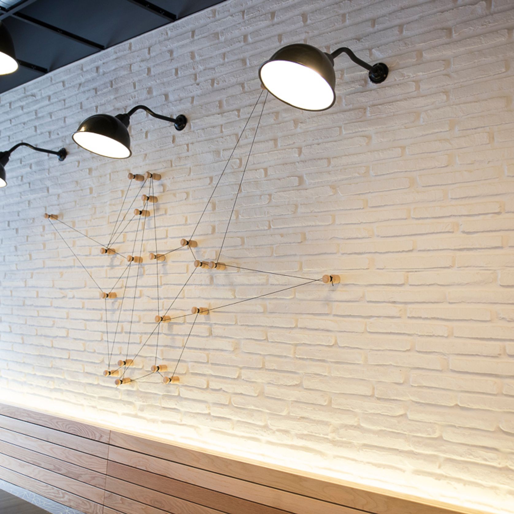 Slimline Brick Wall Panels by Muros | White Brick Tiles gallery detail image