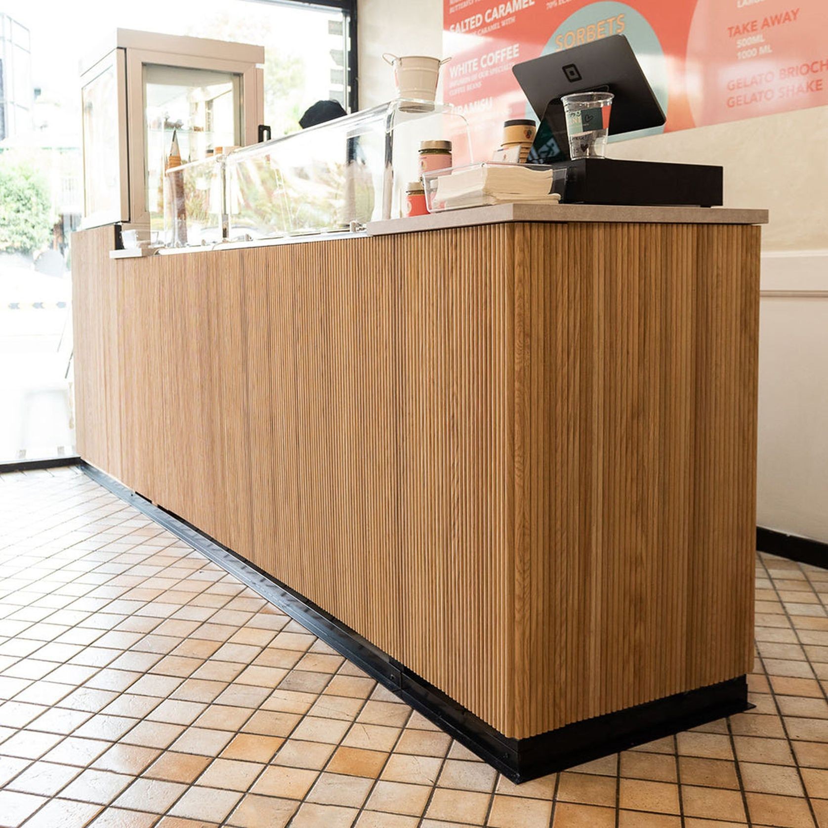 WOODFLEX Flexible Wooden Slat Wall Panel - Oak Veneer - 3000mm x 600mm - Half Round gallery detail image