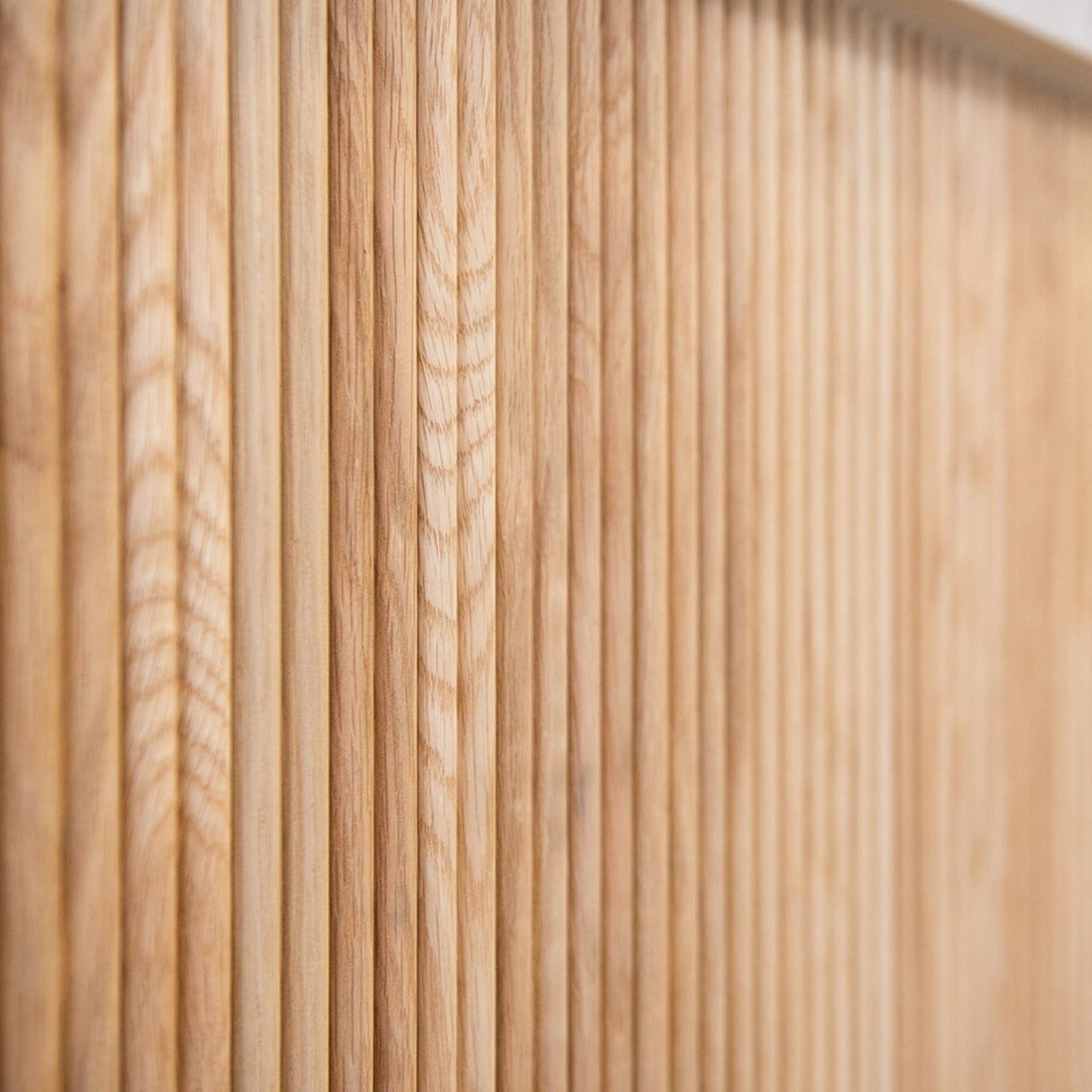 WOODFLEX Flexible Wooden Slat Wall Panel - Oak Veneer - 3000mm x 600mm - Half Round gallery detail image