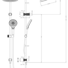 Mica Fluted Gooseneck Shower Rail gallery detail image