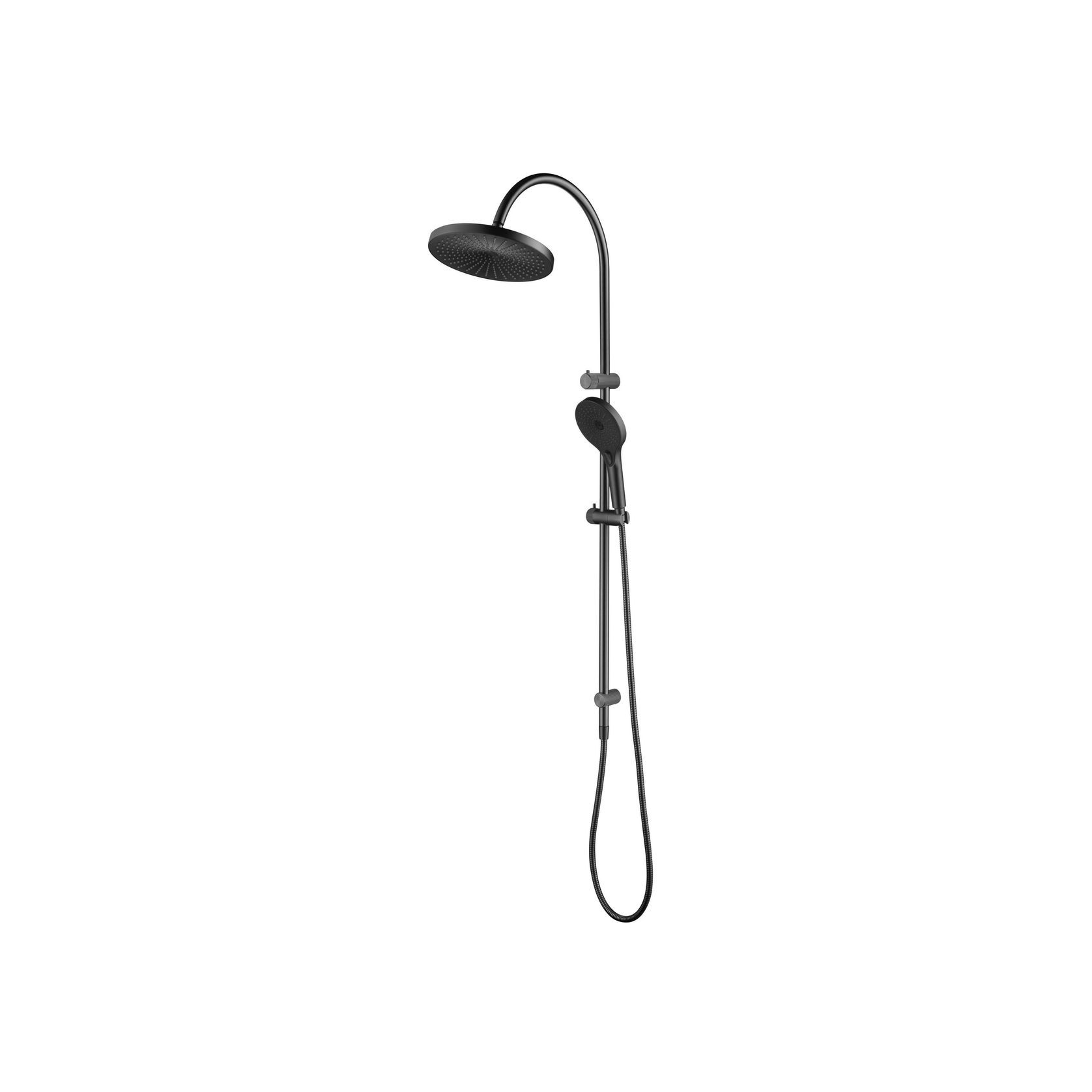 Mica Fluted Gooseneck Shower Rail gallery detail image