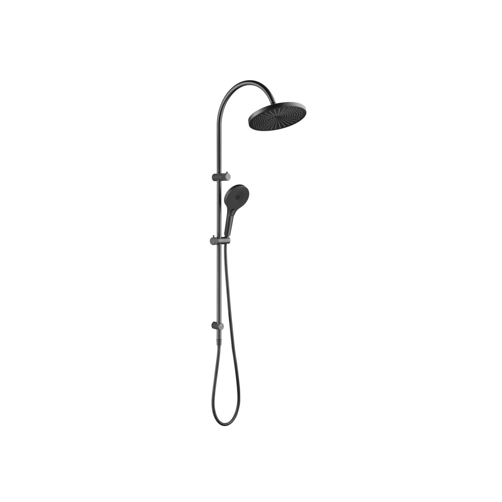 Mica Fluted Gooseneck Shower Rail gallery detail image