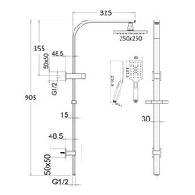 Cresta Dual Shower Rail gallery detail image