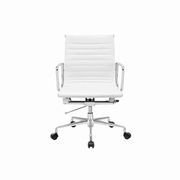 DAKIN Low Back Office Chair - White & Chrome gallery detail image