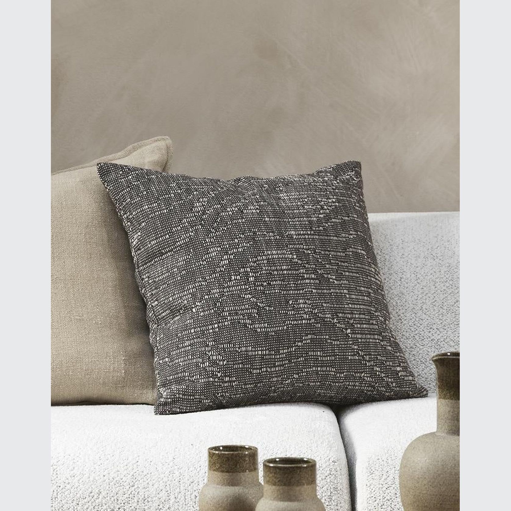 Baya Alder Cushion - Dark Chocolate | 55 x 55cm gallery detail image