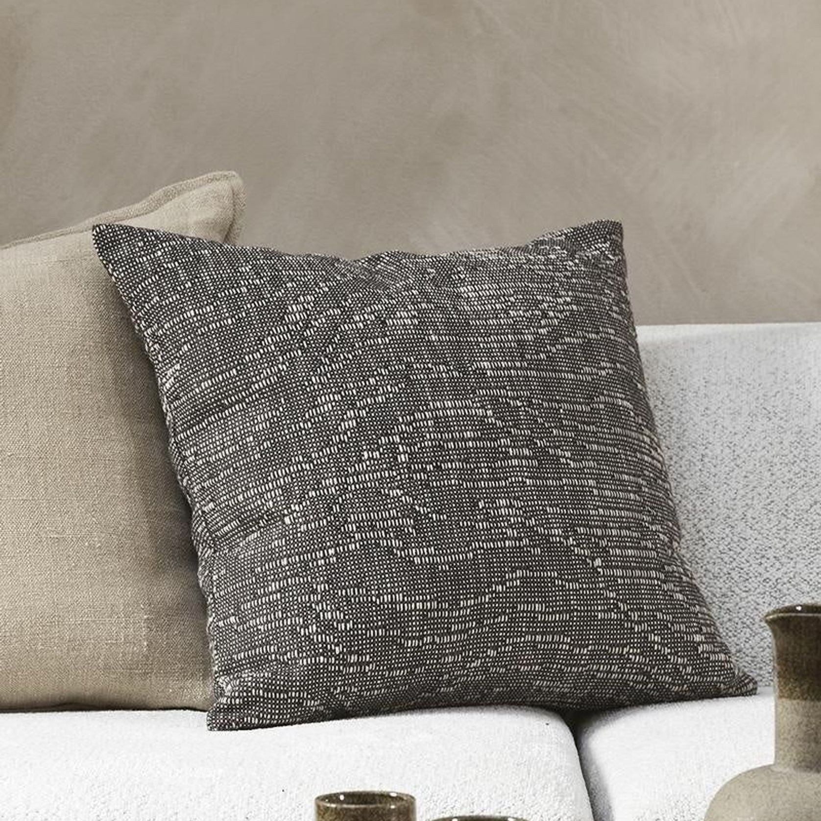 Baya Alder Cushion - Dark Chocolate | 55 x 55cm gallery detail image