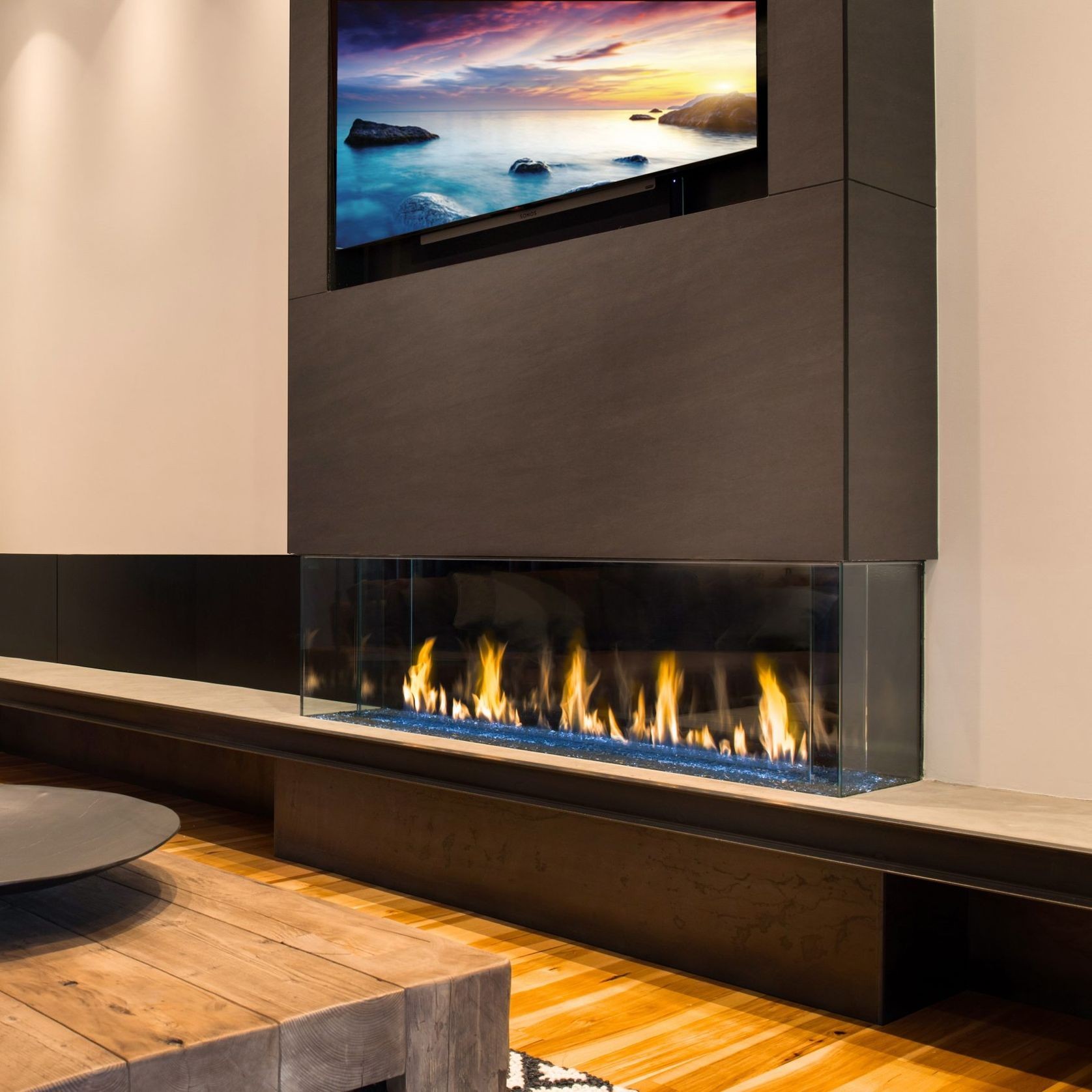 Davinci Bay Window Gas Fireplace gallery detail image
