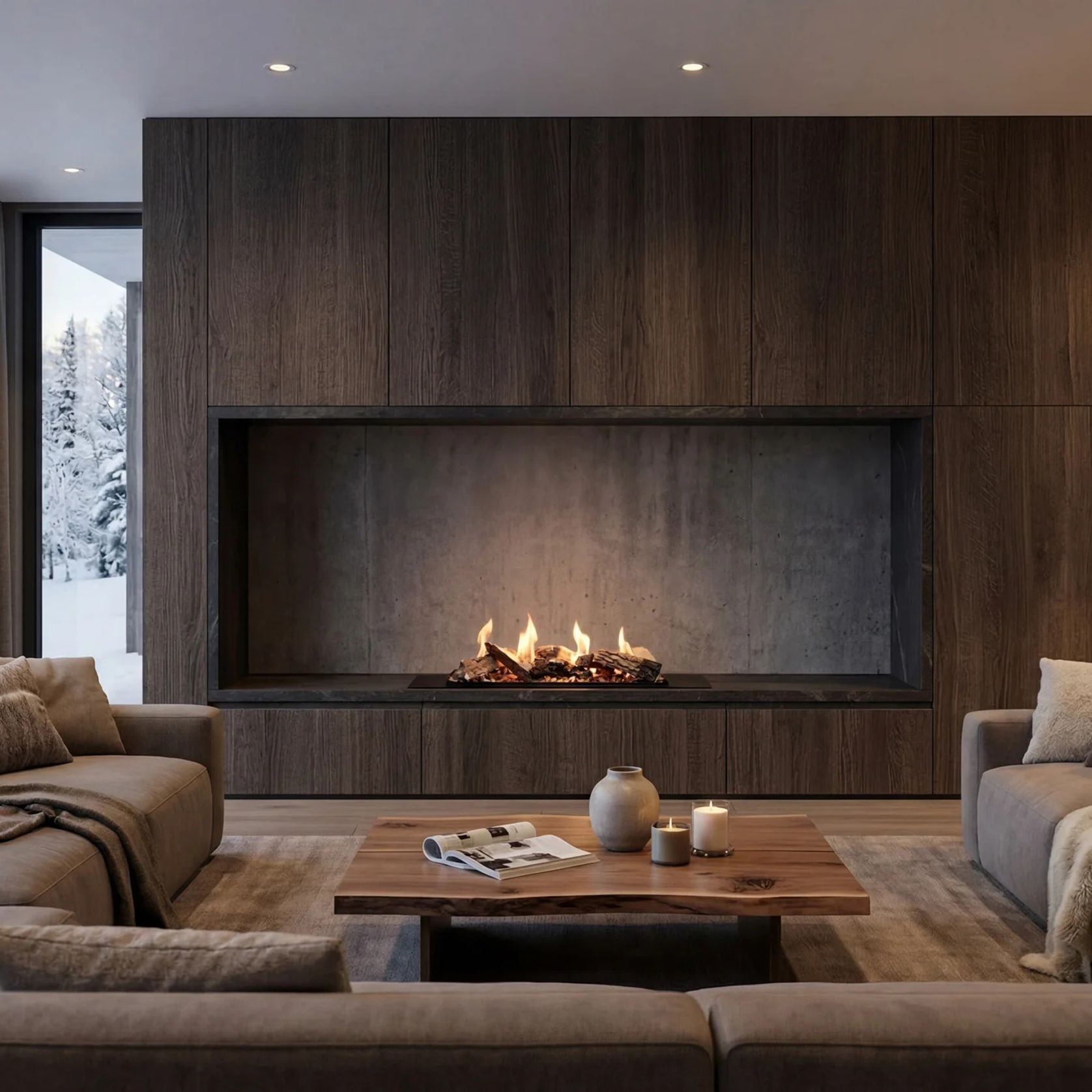 Decoflame BEV LogicWood Fireplace gallery detail image
