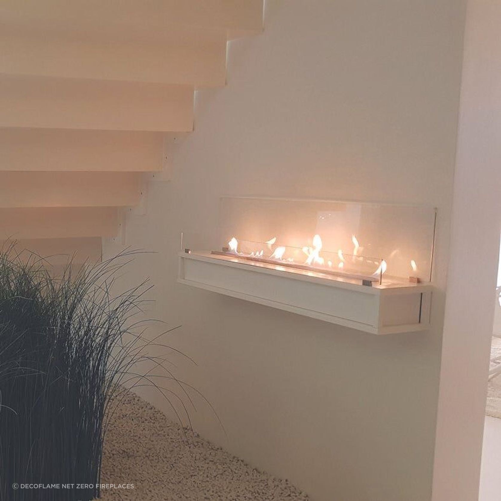 Decoflame Torino Wall Mounted BEV Net Zero Fireplace gallery detail image