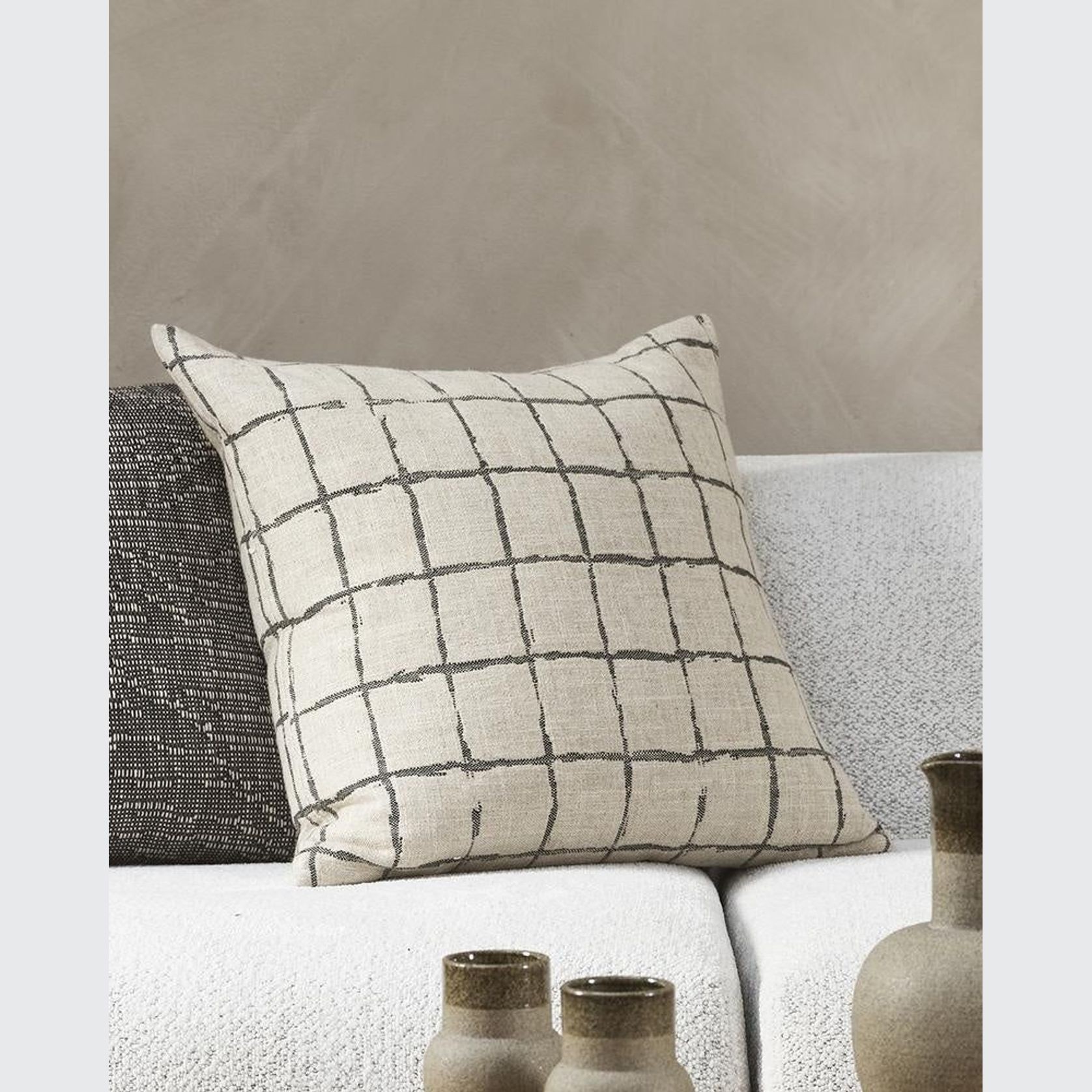 Baya Harrison Cushion - Black gallery detail image