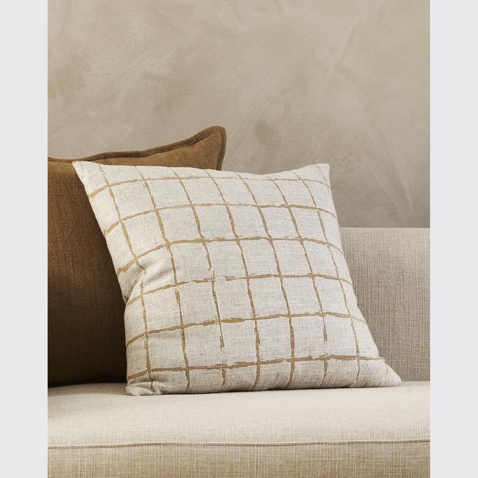 Baya Harrison Cushion - Ochre gallery detail image