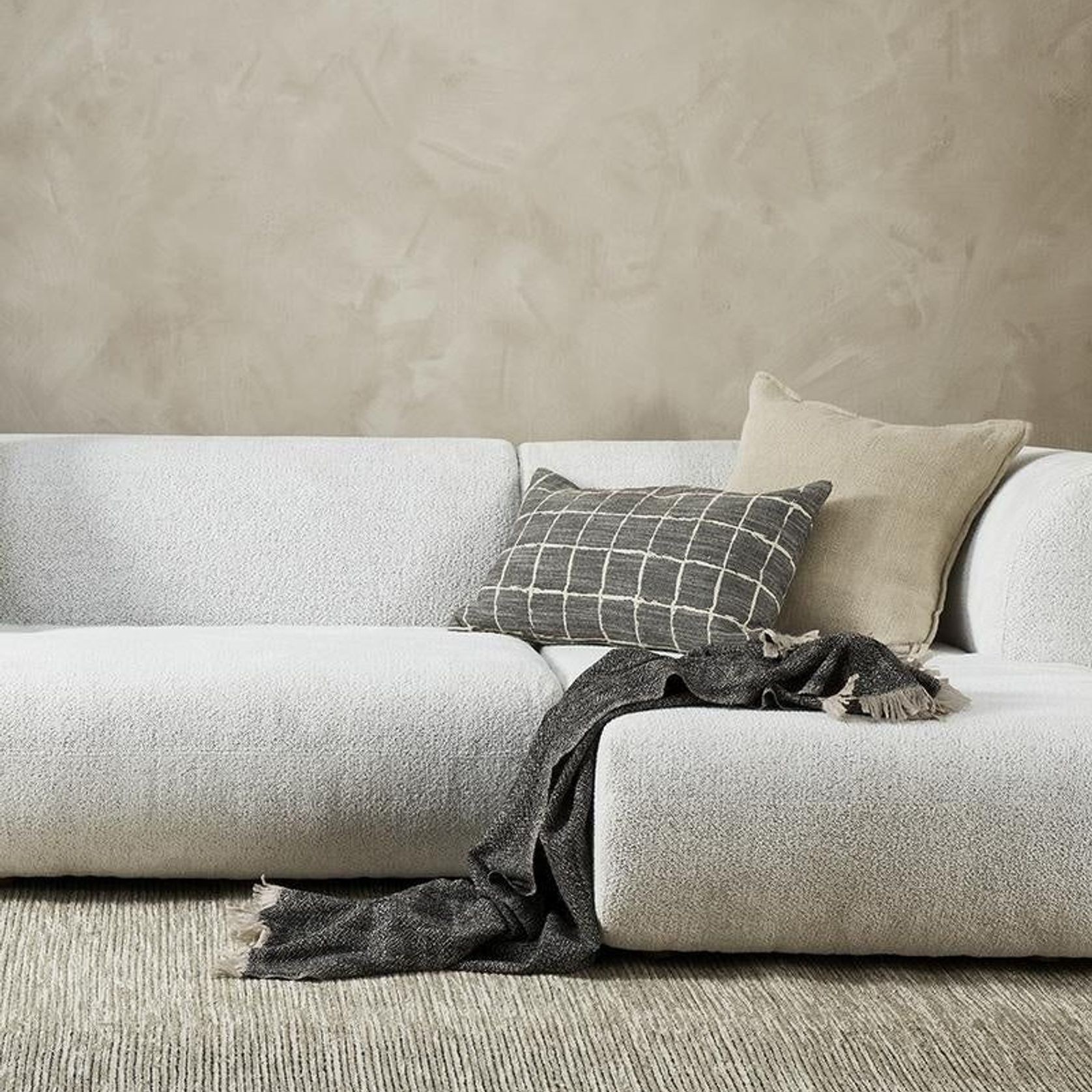 Baya Johnson Lumbar Cushion - Black gallery detail image