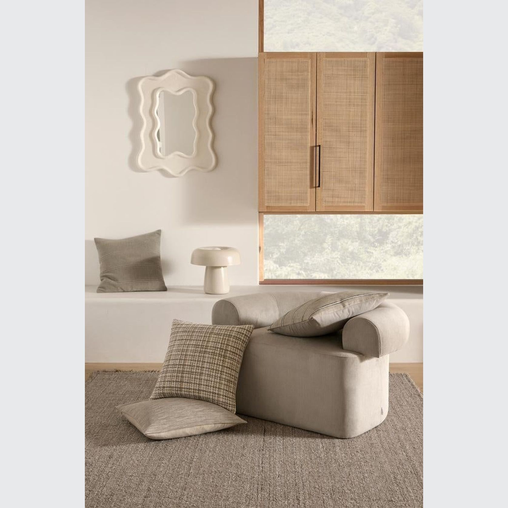 Weave Home Tripoli Cushion - Fog | 50 x 50cm gallery detail image