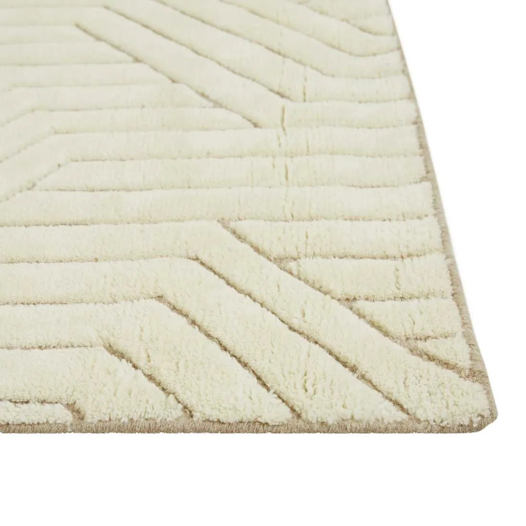 Soren Liv Bower Criss Cross Rug - Ivory | 100% Wool gallery detail image