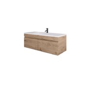 Code Lux 1500 Wall Hung 2 Drawer Vanity Range - 5 Colours gallery detail image