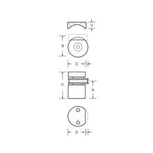 Halliday & Baillie Round Floor Magnetic Door Stop gallery detail image