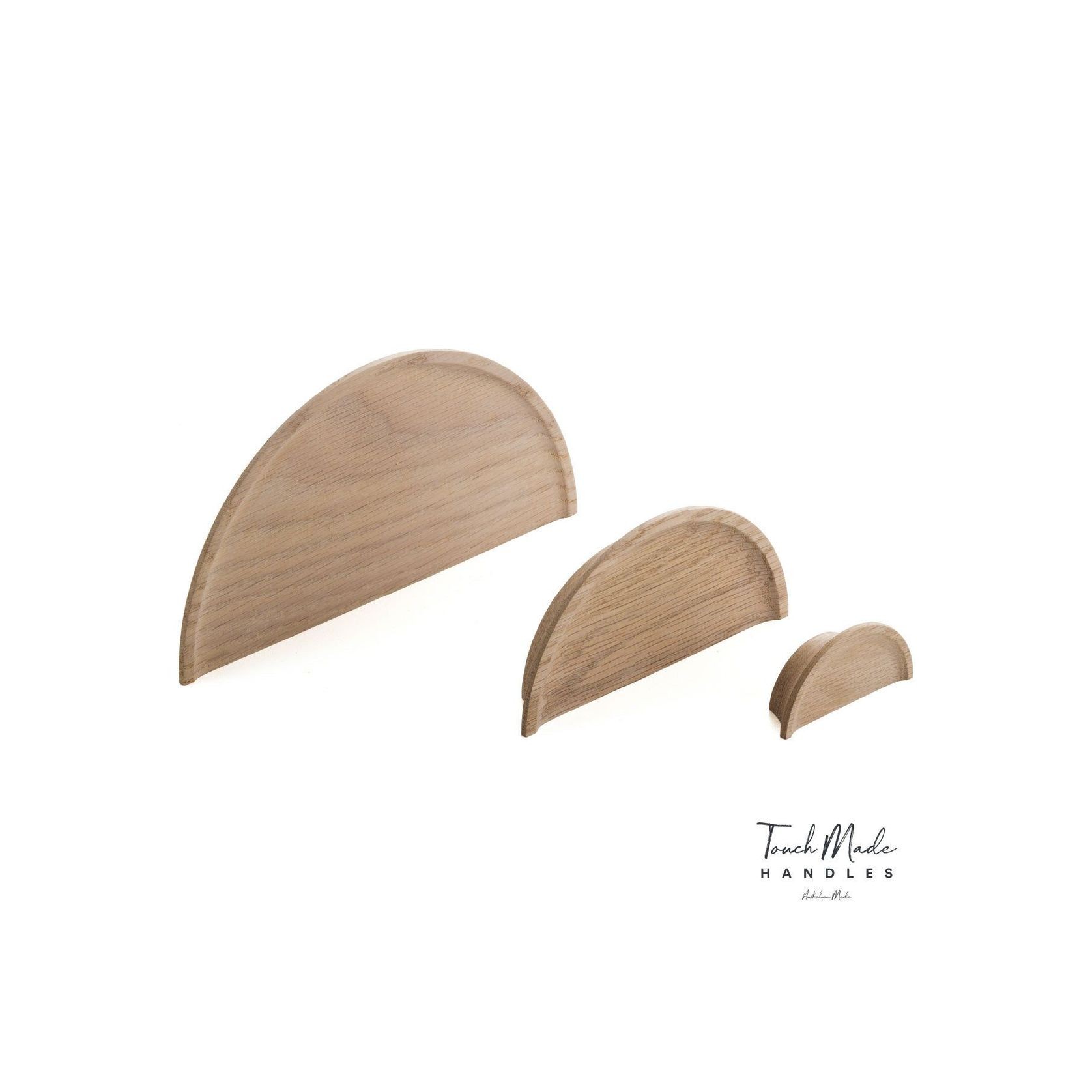 Timber Dished Semi Round Handles gallery detail image
