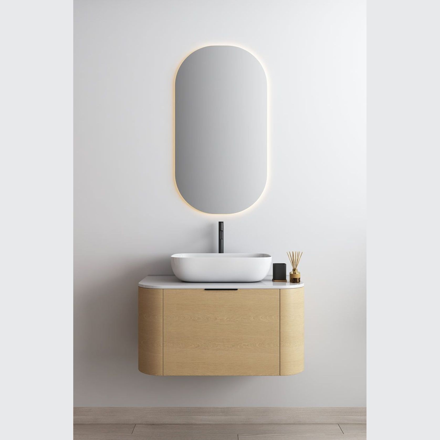 Dixon 1000 - Natural Veneer Stone Vanity gallery detail image