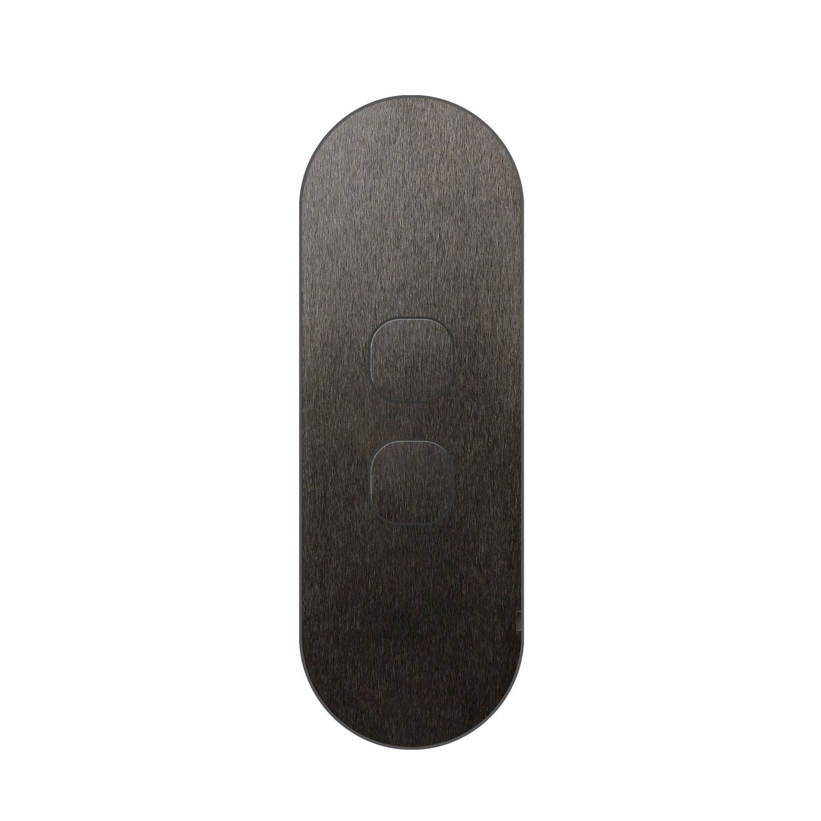 13 Carbon 2 Gang Switch Grid Faceplate gallery detail image