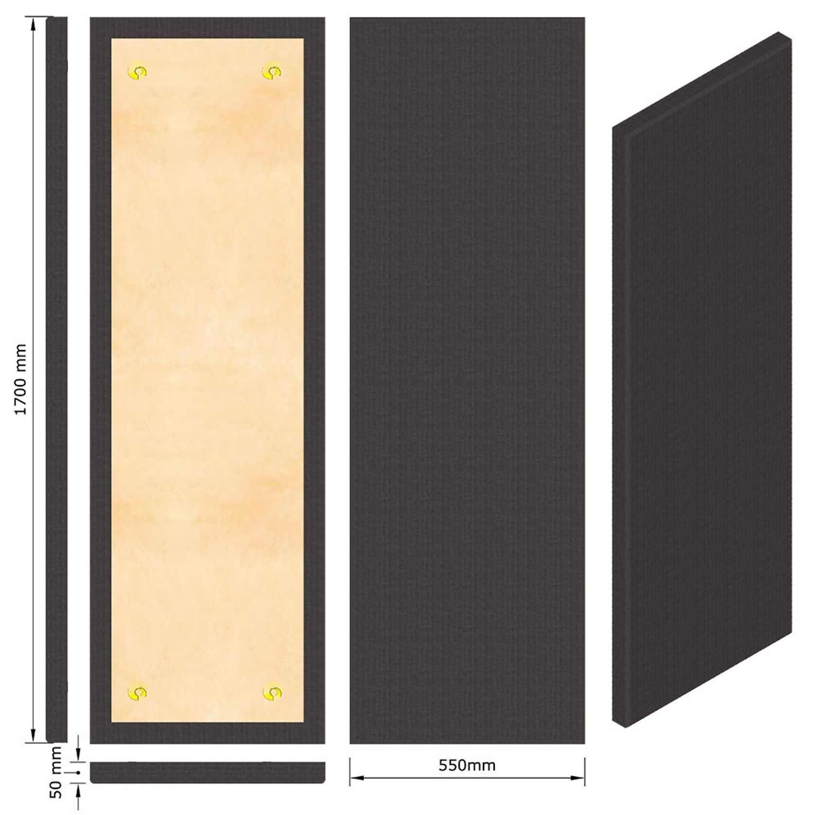 Manhattan AcoustaSense Acoustic Absorption Panel Rectan gallery detail image