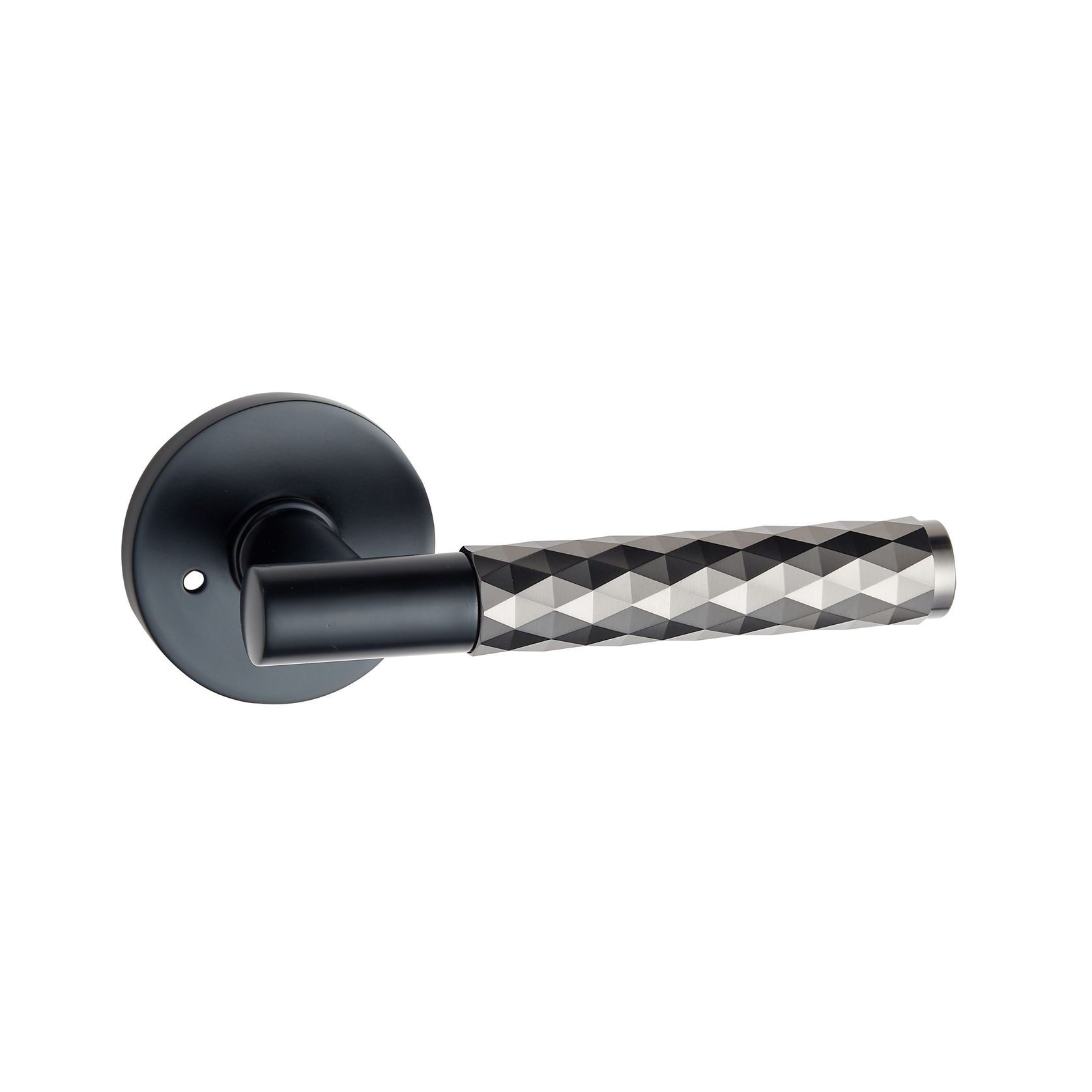 Round Low-Profile Rose in MB finish with Diamante Lever gallery detail image