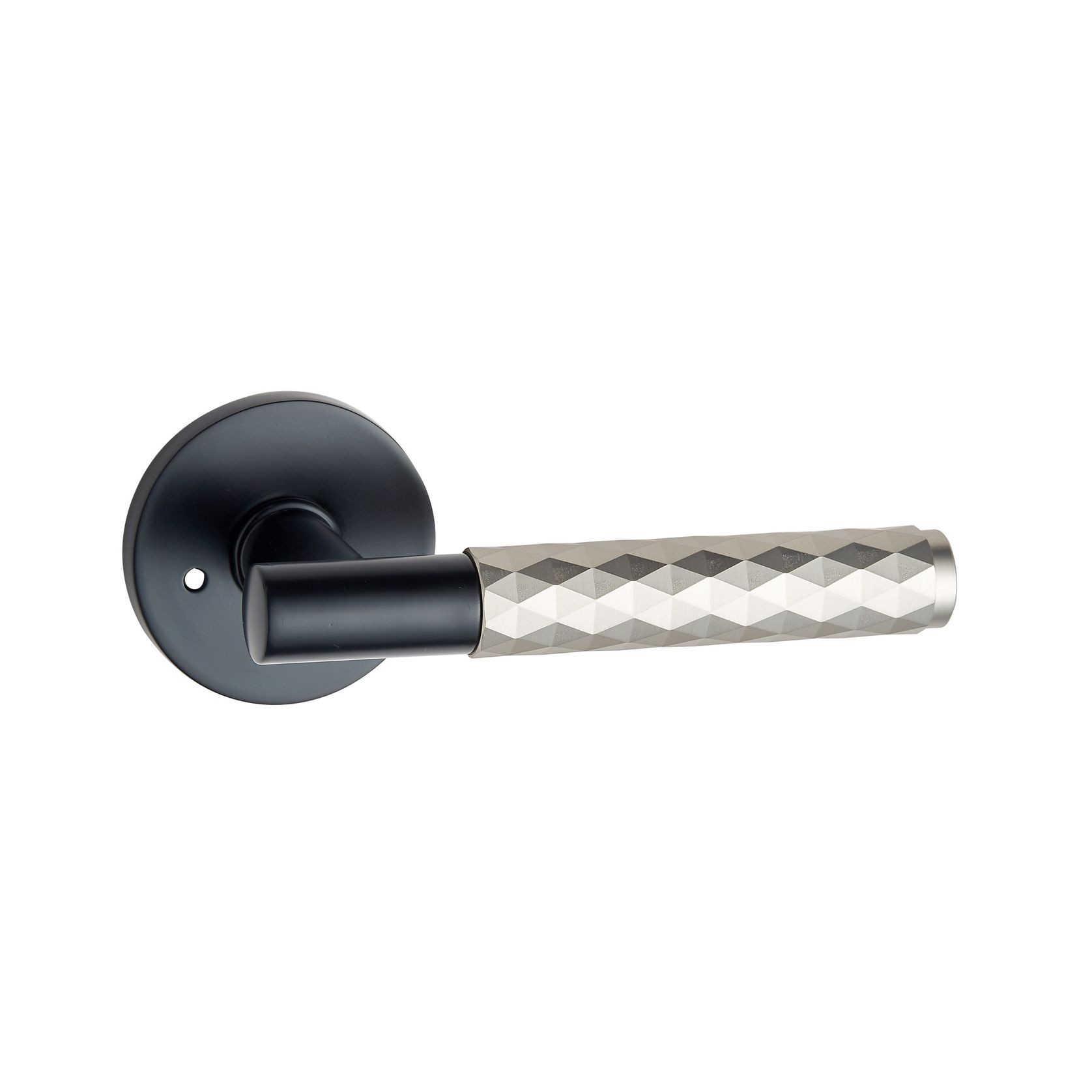 Round Low-Profile Rose in MB finish with Diamante Lever gallery detail image