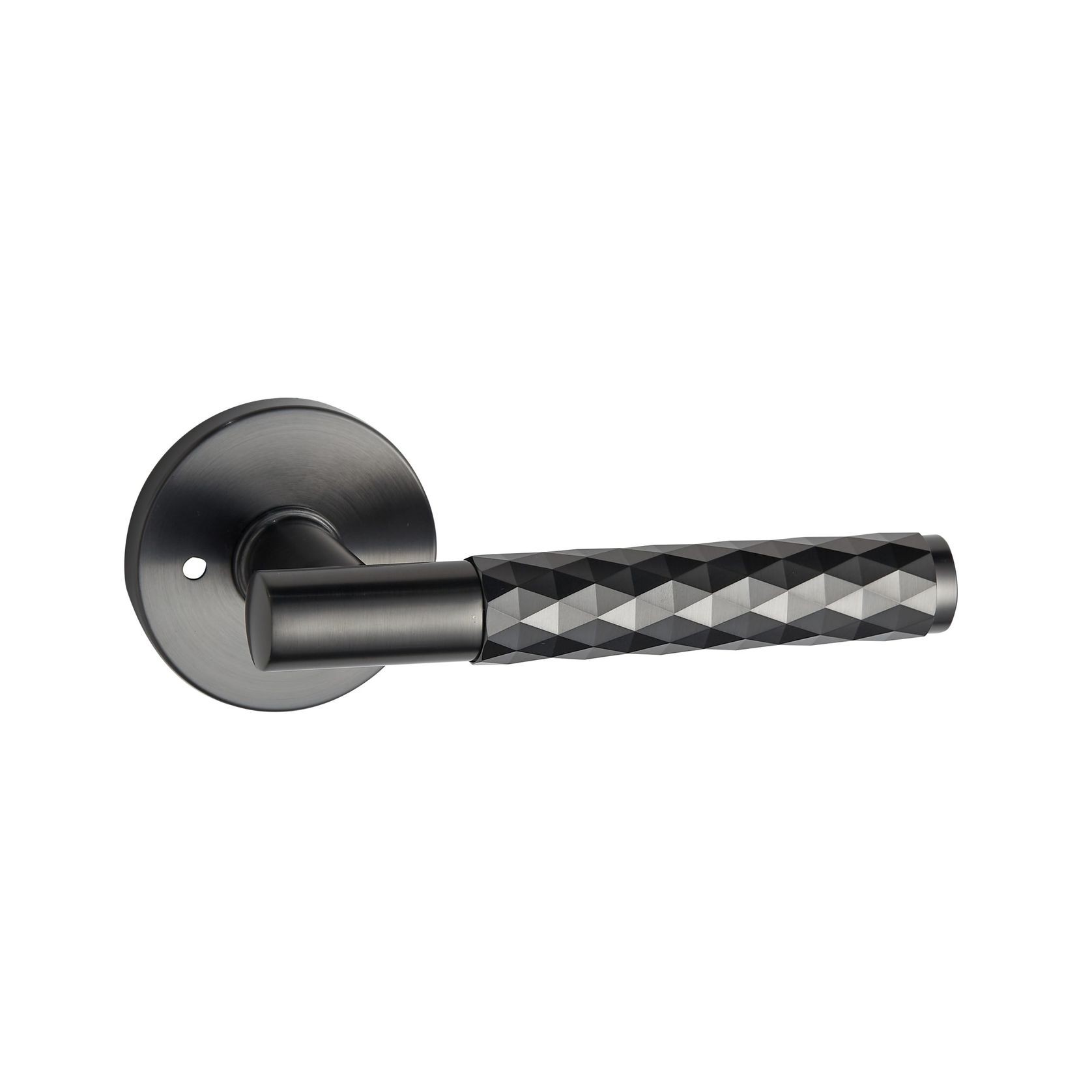 Round Low-Profile Rose in NG finish with Diamante Lever gallery detail image