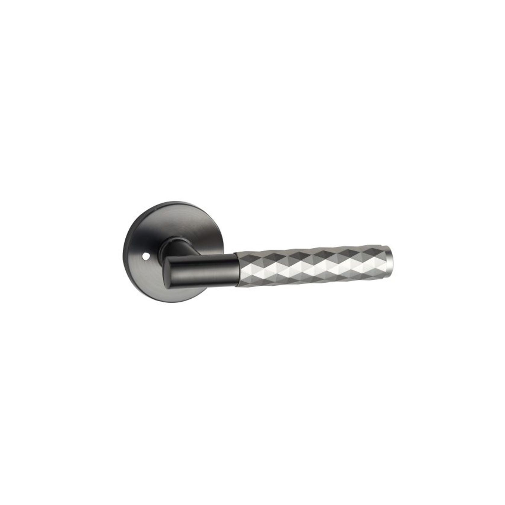 Round Low-Profile Rose in NG finish with Diamante Lever gallery detail image