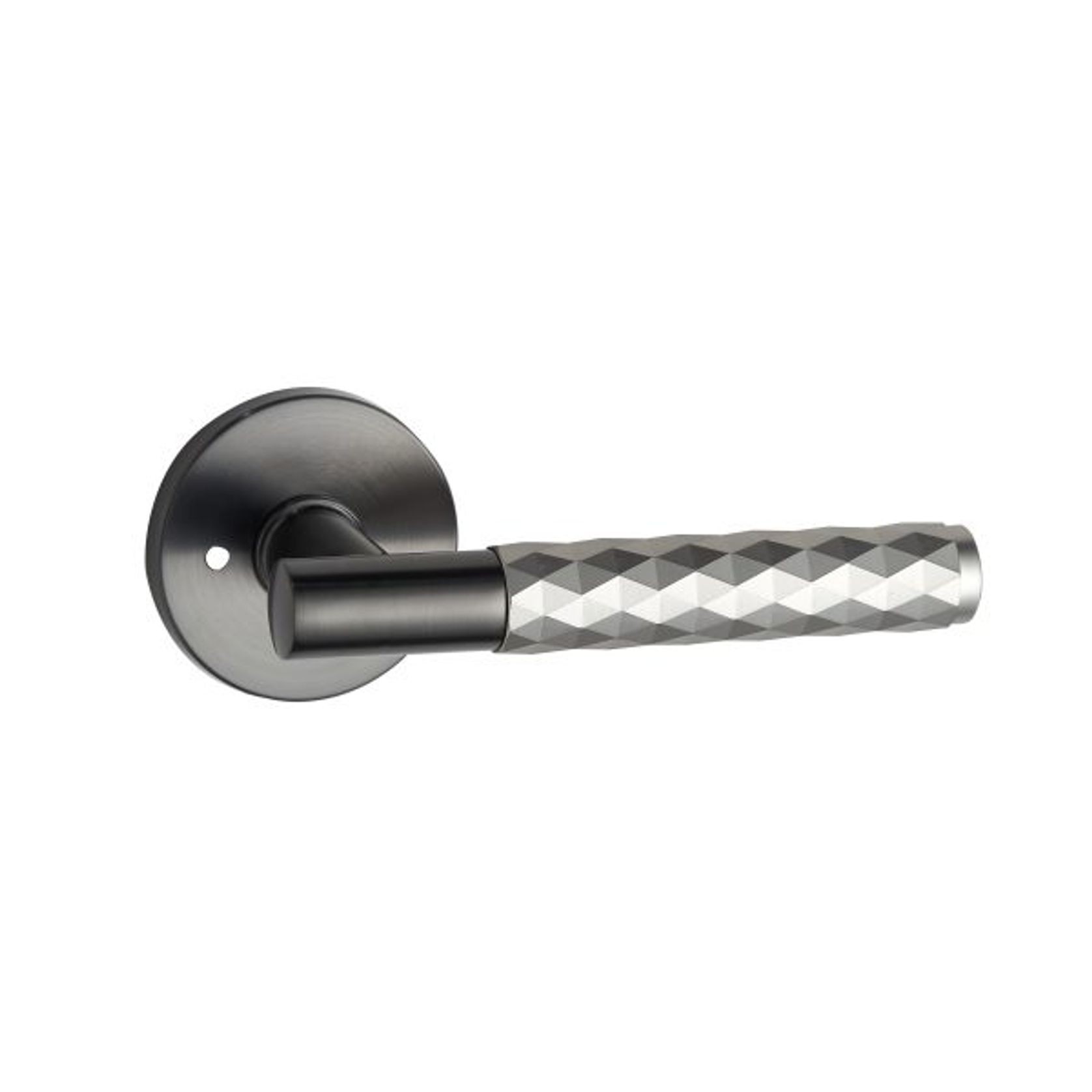 Round Low-Profile Rose in NG finish with Diamante Lever gallery detail image