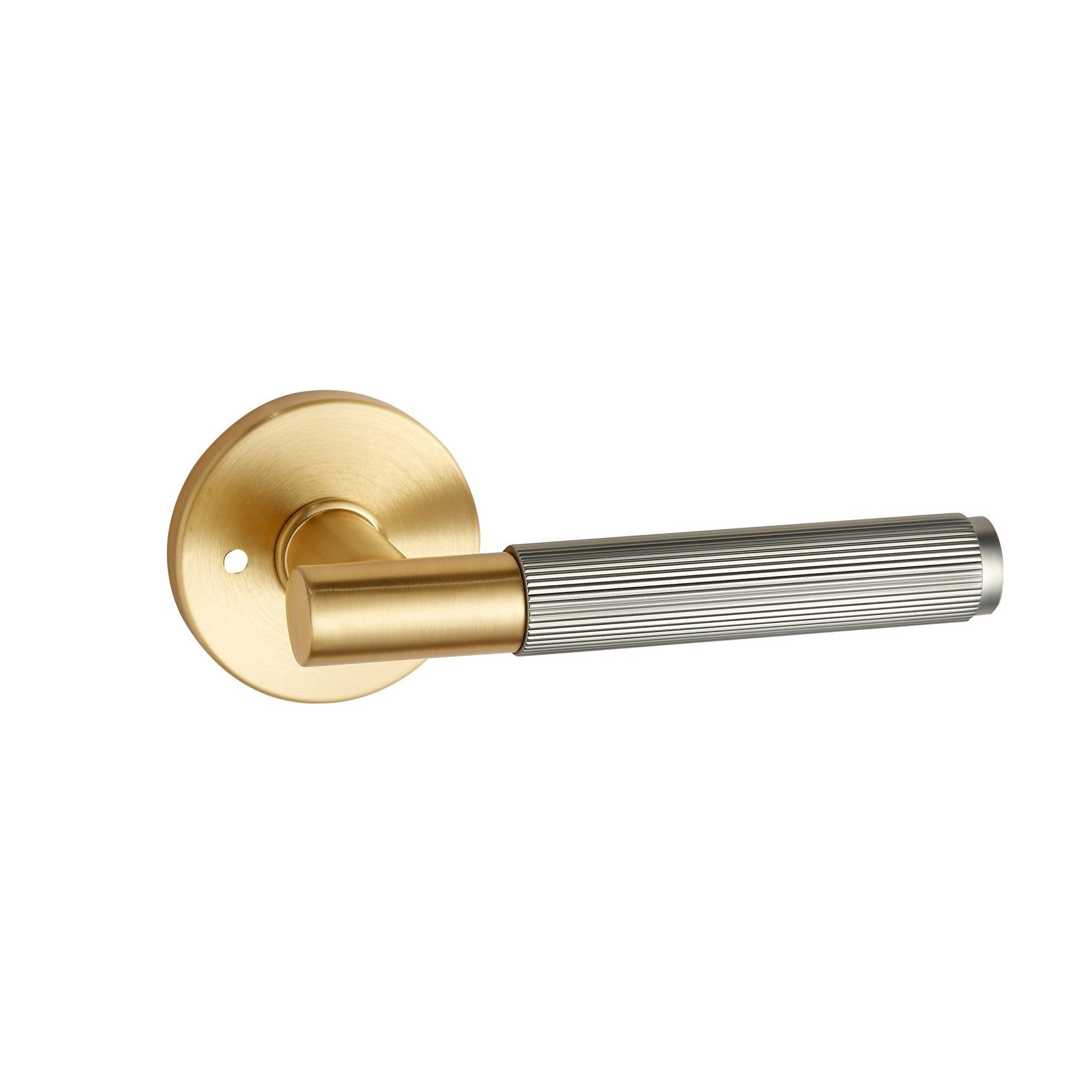 Round Low-Profile Rose in BB finish with Linea Lever gallery detail image