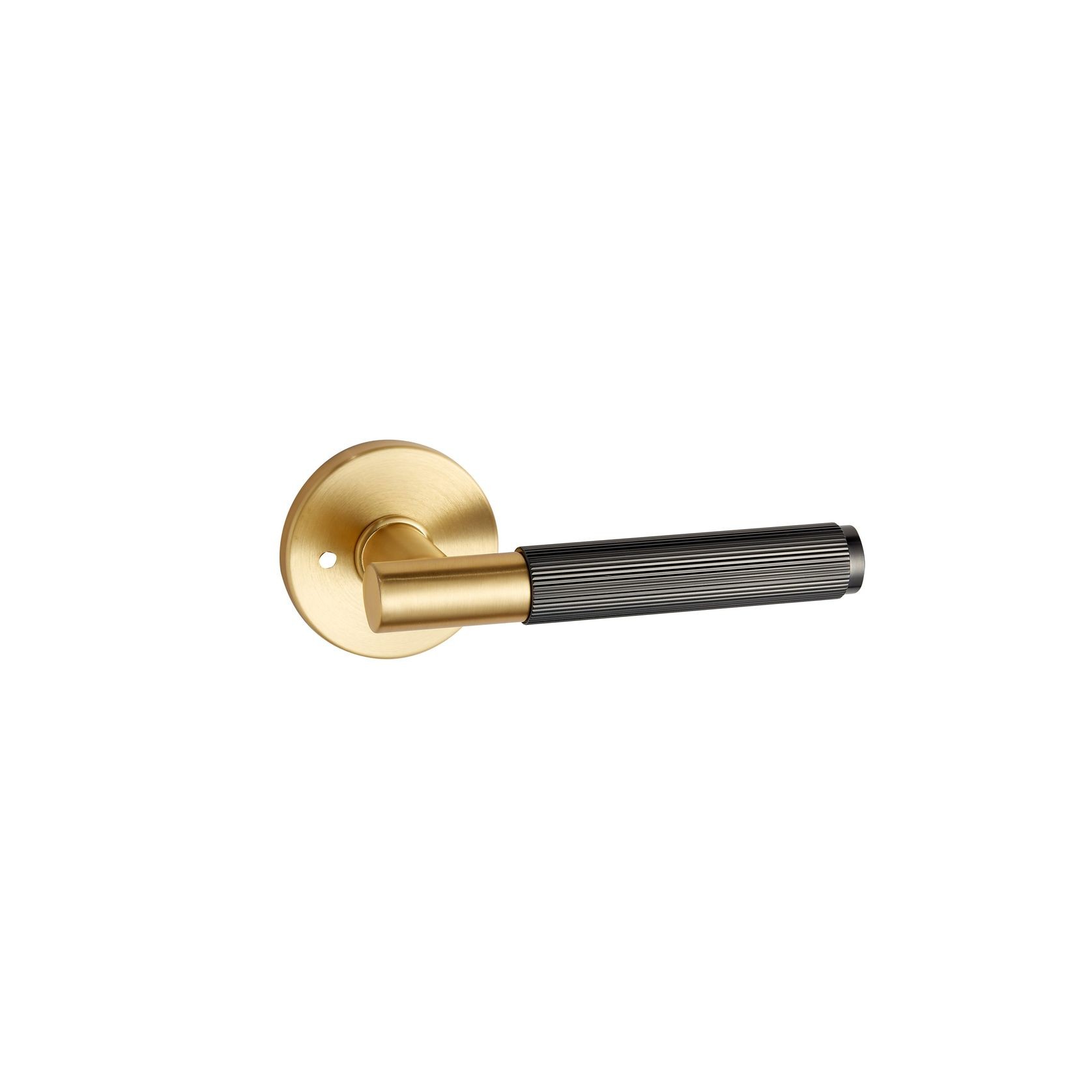 Round Low-Profile Rose in BB finish with Linea Lever gallery detail image