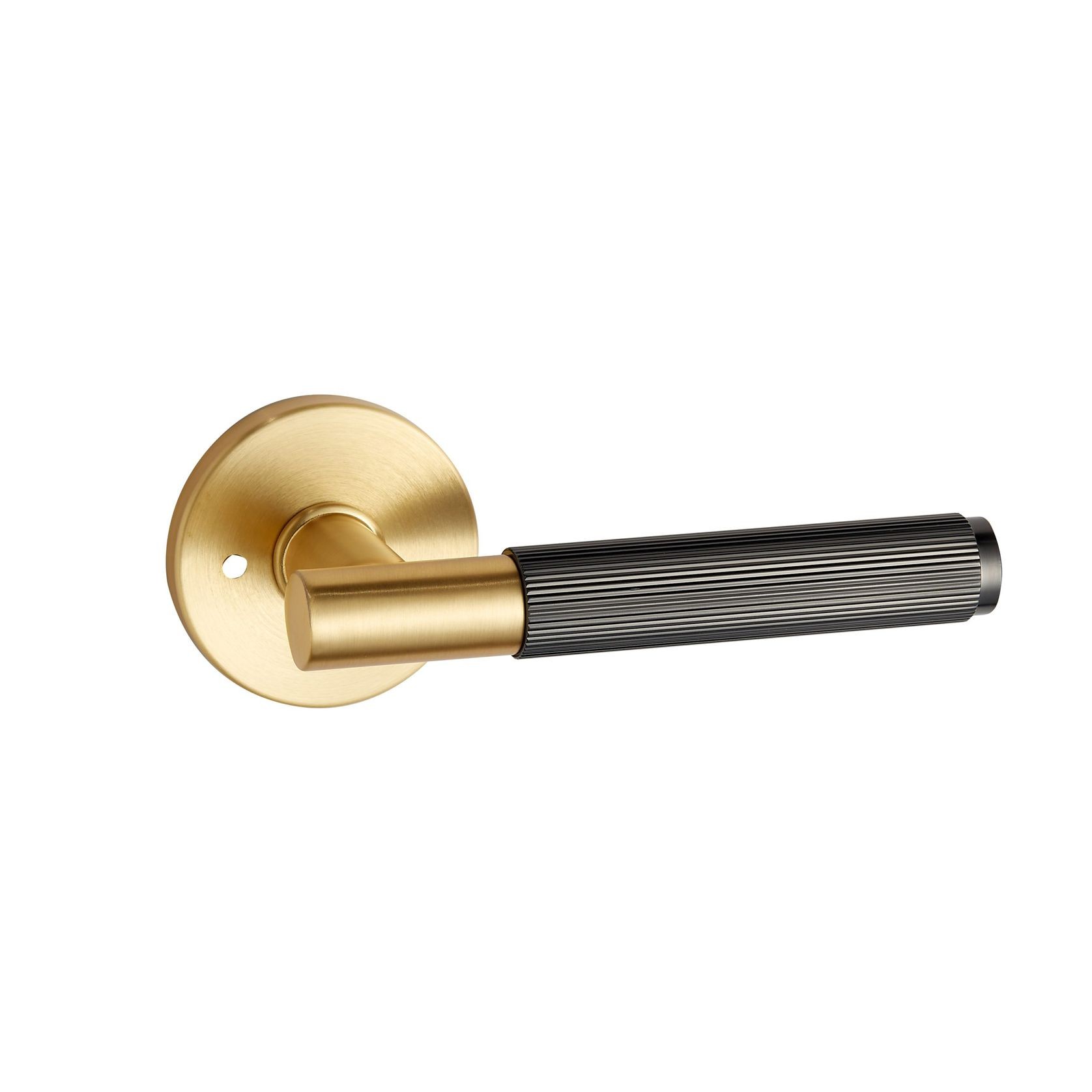Round Low-Profile Rose in BB finish with Linea Lever gallery detail image