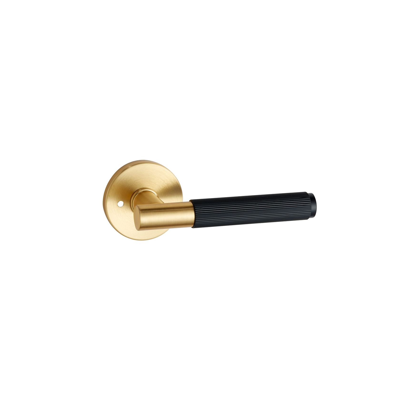 Round Low-Profile Rose in BB finish with Linea Lever gallery detail image