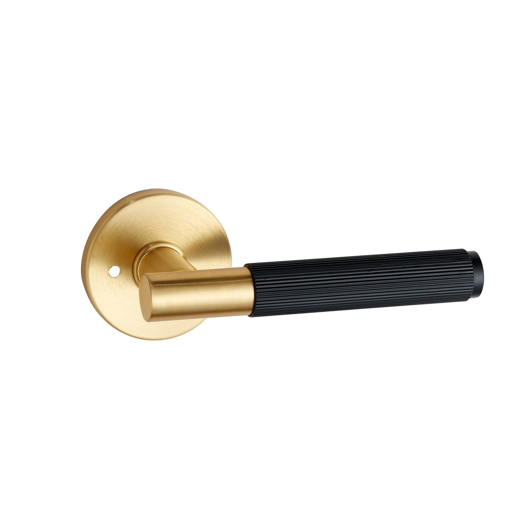Round Low-Profile Rose in BB finish with Linea Lever gallery detail image