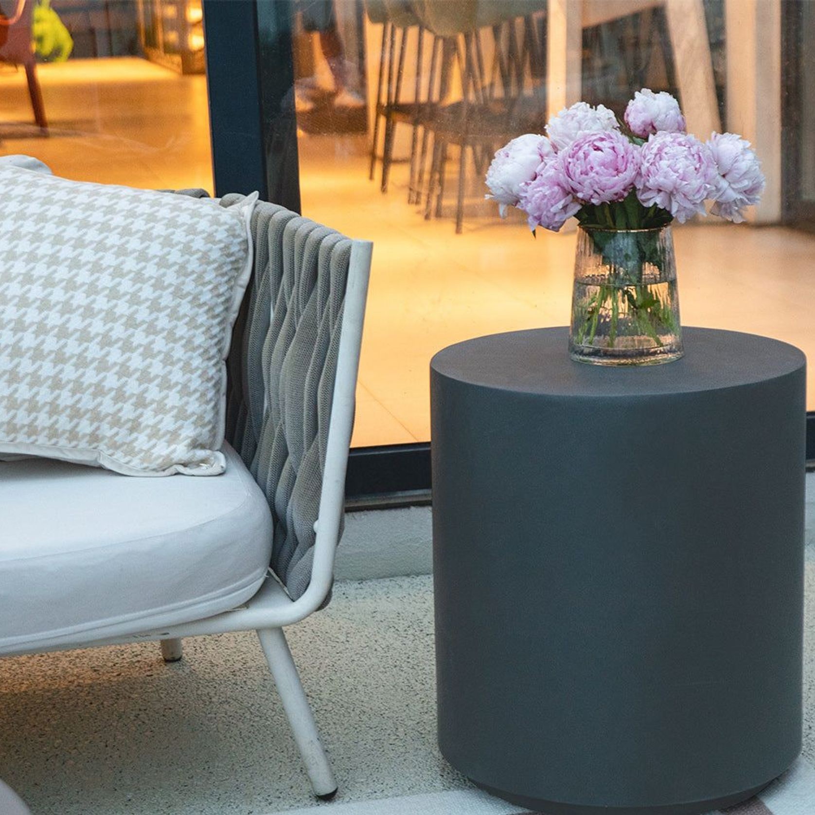 Rome Side Table Slate Black gallery detail image