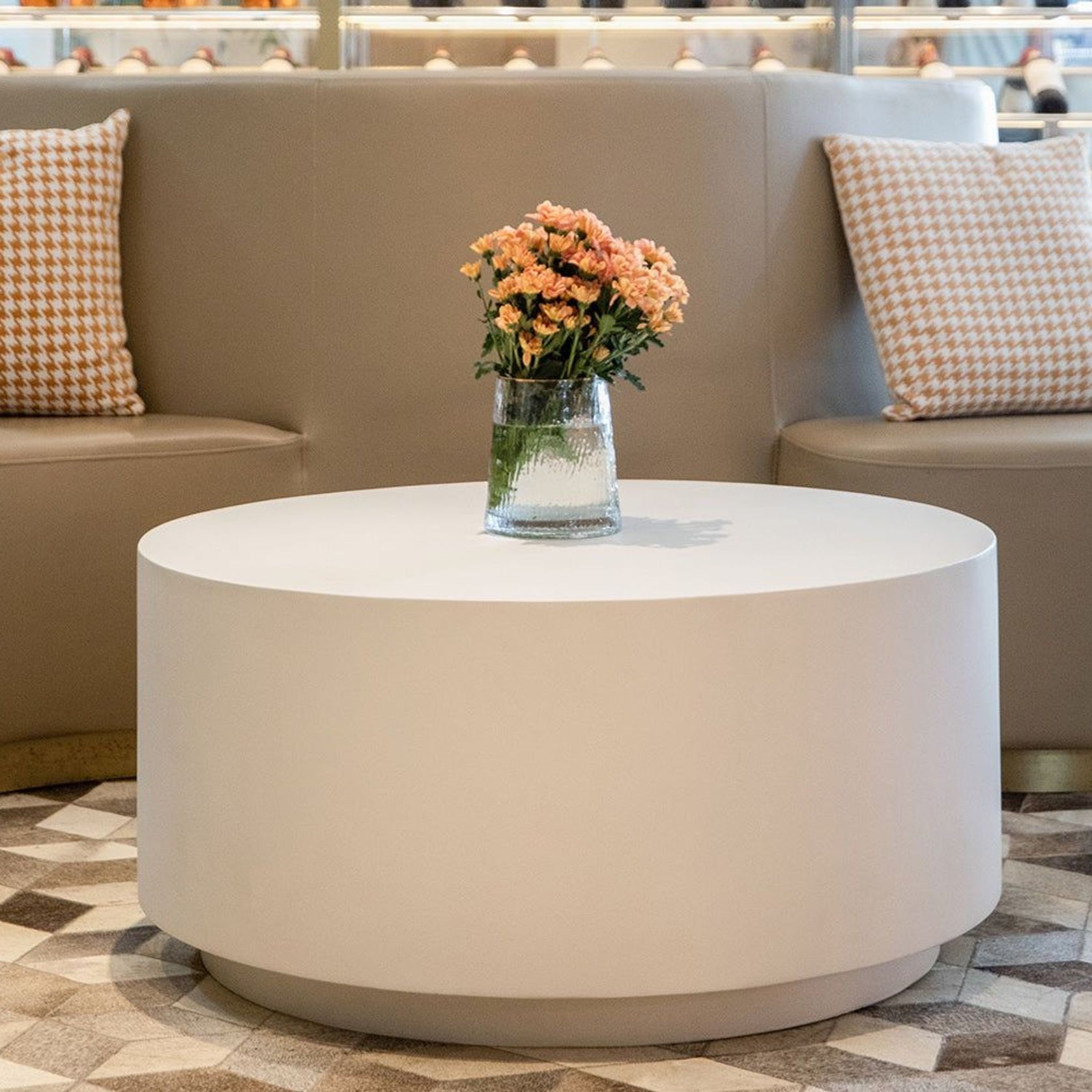 Rome Coffee Table Medium Cream White gallery detail image
