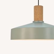 Elvas Cork Pendant Dusty Green gallery detail image