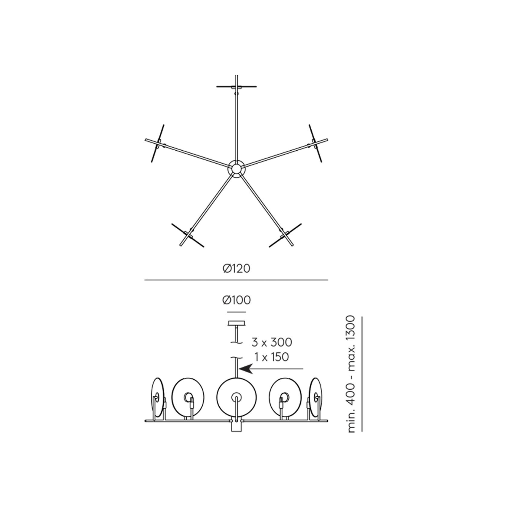 Erto 5lt Pendant Light gallery detail image