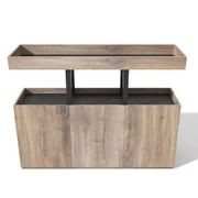 TRIBECA Credenza Cabinet 135cm - Warm Oak with Black gallery detail image