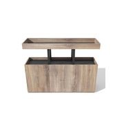 TRIBECA Credenza Cabinet 135cm - Warm Oak with Black gallery detail image