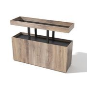 TRIBECA Credenza Cabinet 135cm - Warm Oak with Black gallery detail image