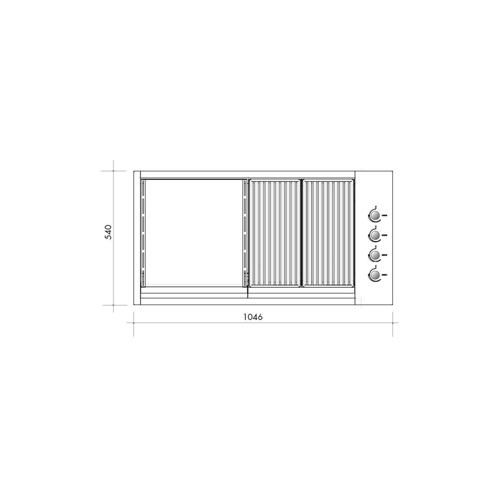 Artusi 104cm 4 Burner Built-In Gas BBQ - Matt Black gallery detail image