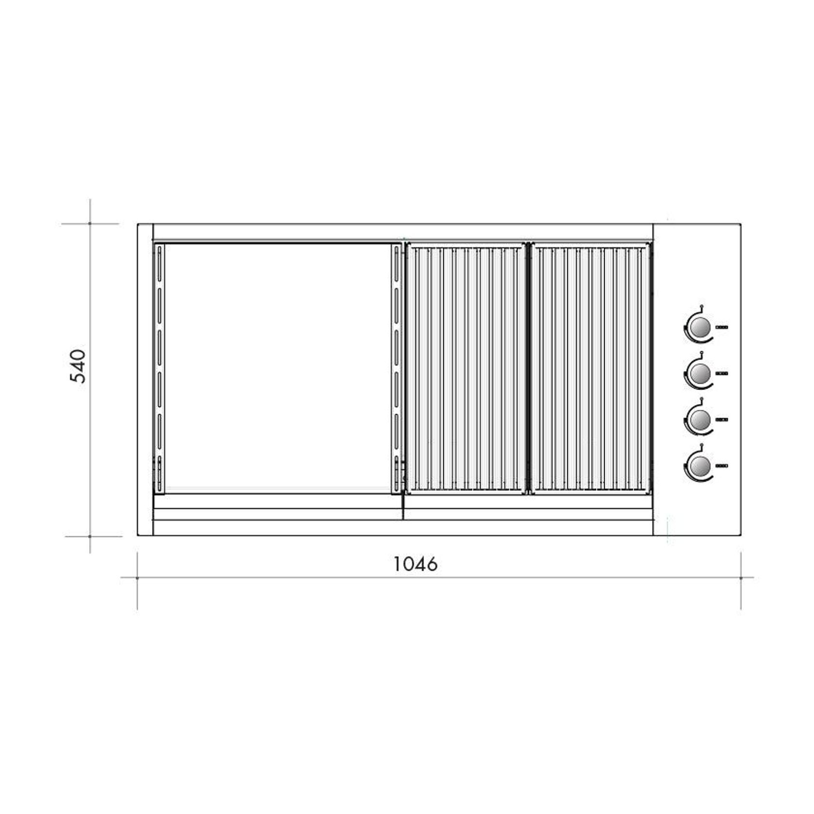 Artusi 104cm 4 Burner Built-In Gas BBQ - Matt Black gallery detail image