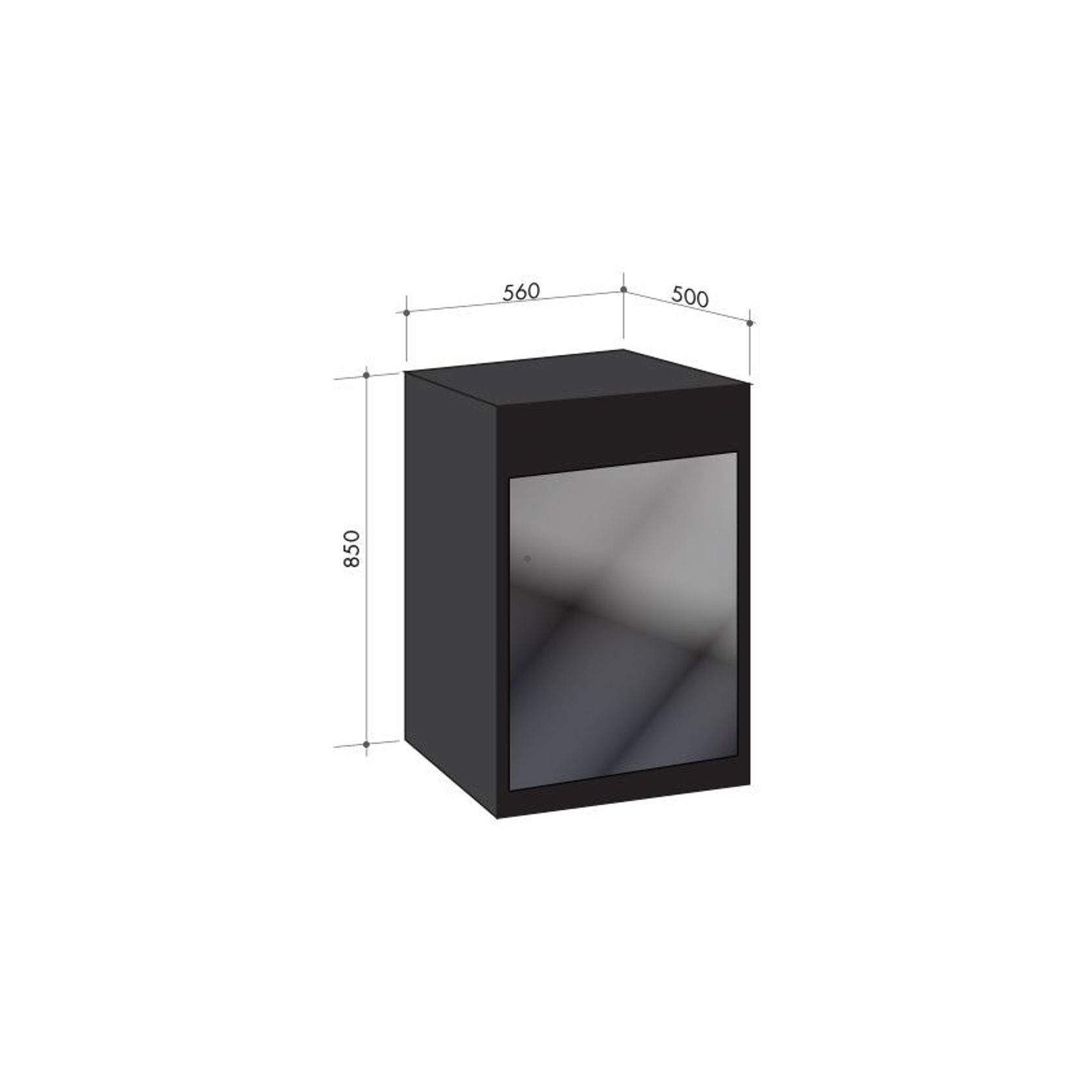 Artusi 100L Freestanding Bar Fridge/ Beverage Centre - Black Glass Door gallery detail image