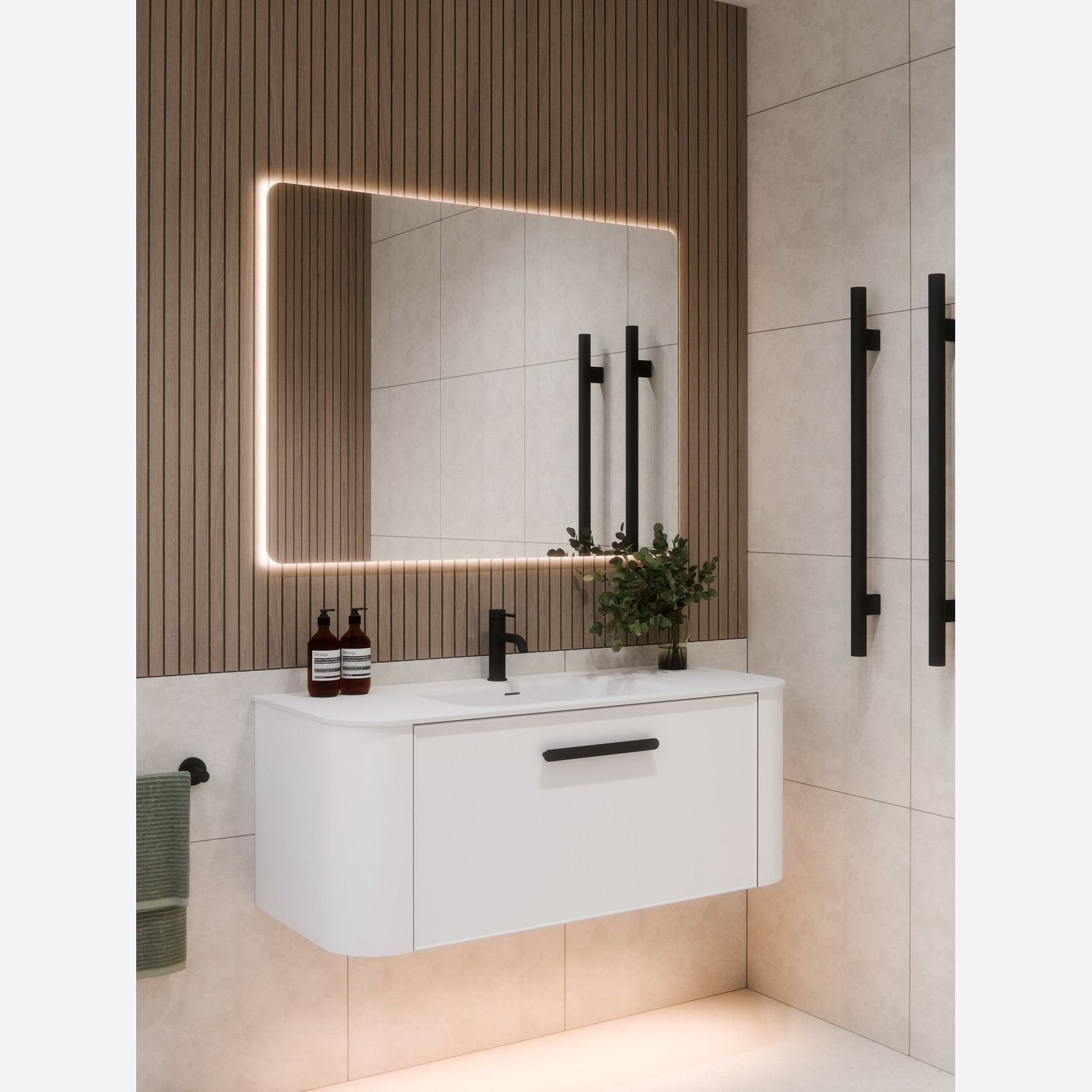 Euro 1500 Rectangle LED Mirror gallery detail image