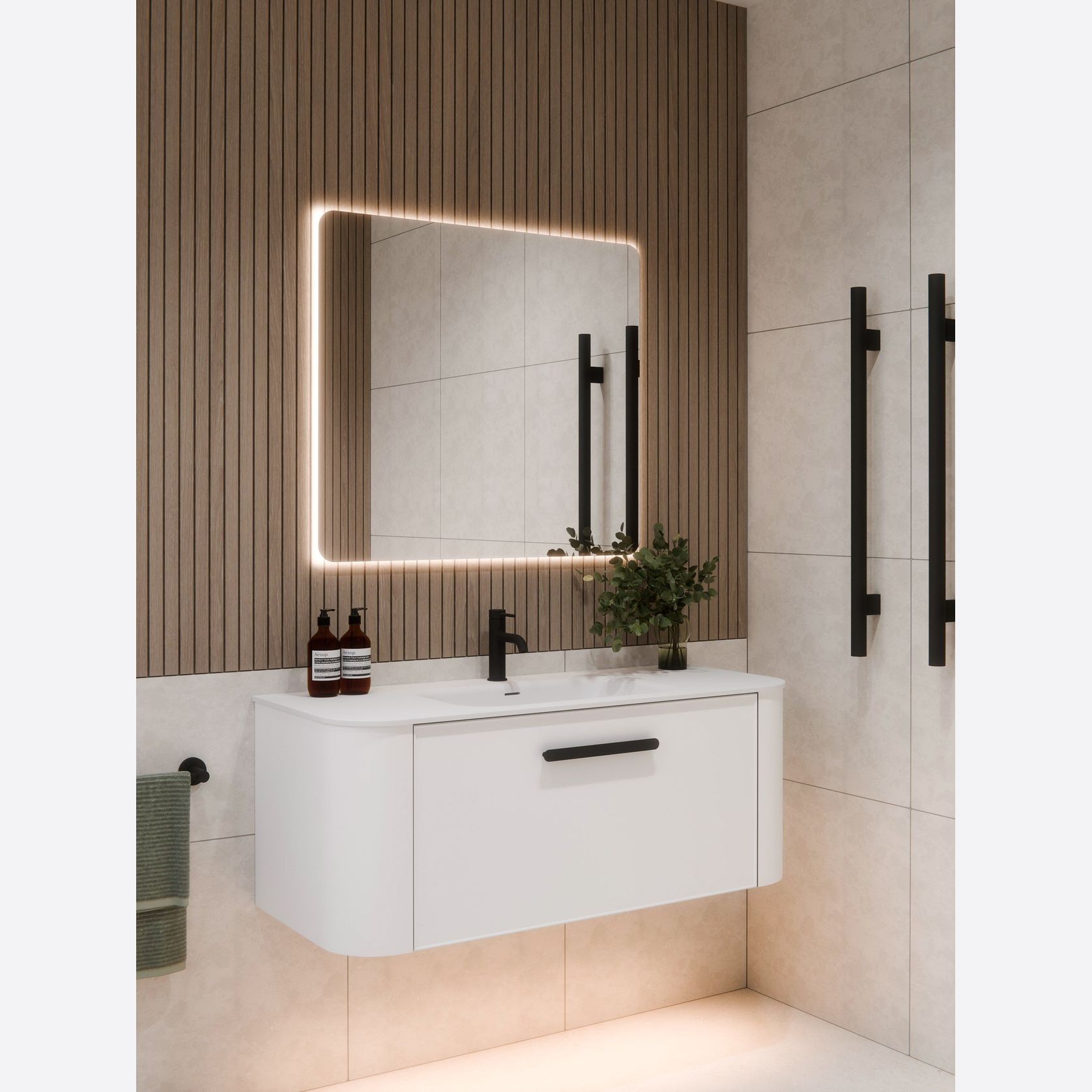 Euro 900 Rectangle LED Mirror gallery detail image