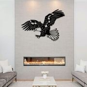 Eagle Catching Prey Laser-cut Wall Art gallery detail image