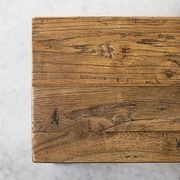 Recycled Elmwood Peasant Stool / Rectangle / Natural gallery detail image