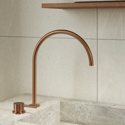 Elysian Bench-Mounted Mixer | Brushed Copper gallery detail image