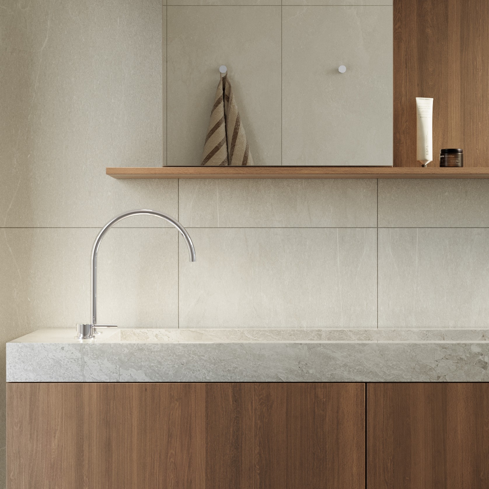 Elysian Bench-Mounted Mixer | Chrome gallery detail image